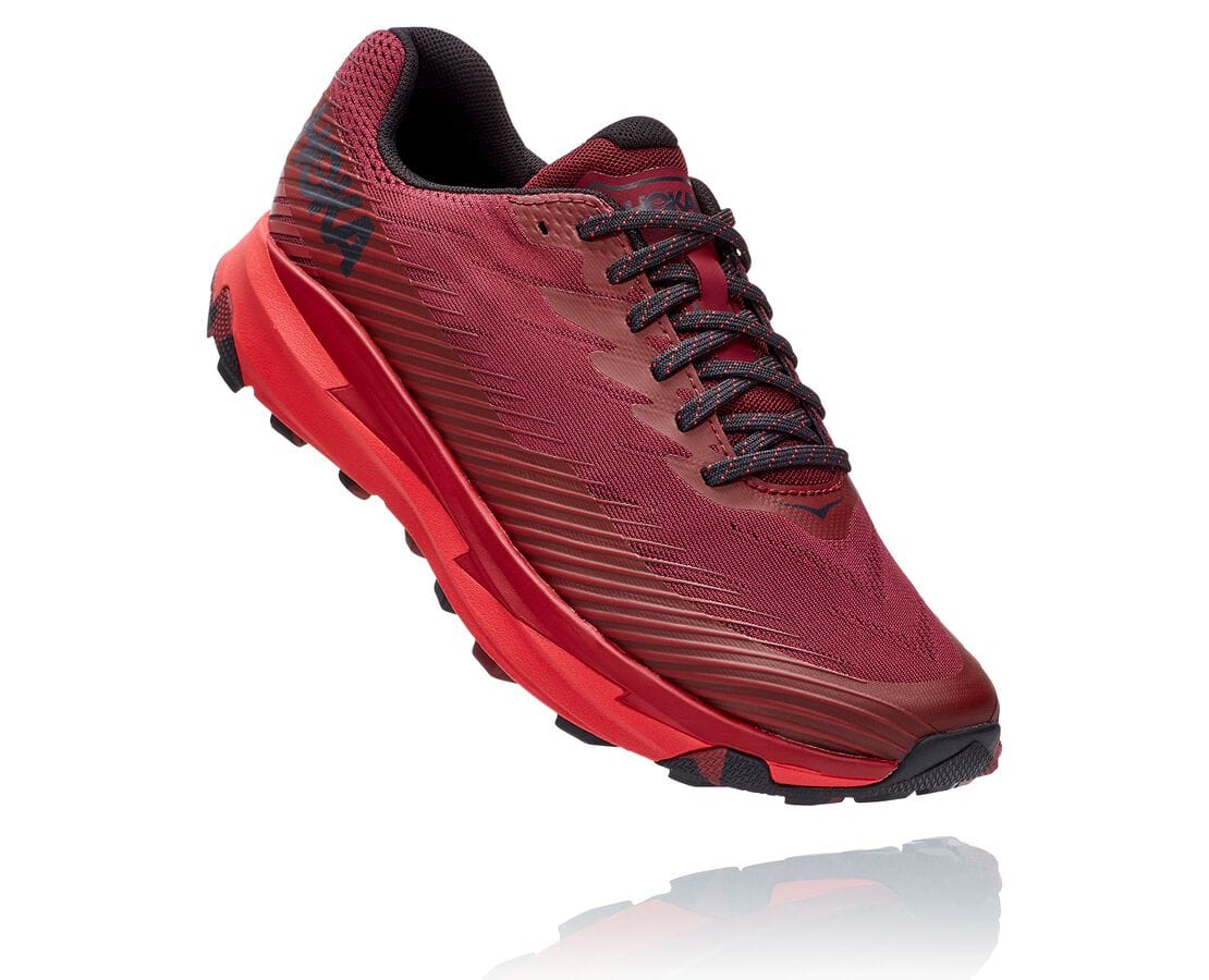 Hoka One One Torrent 2 South Africa - Mens Trail Running Shoes - Dark Brown / Red,WORTN-6341